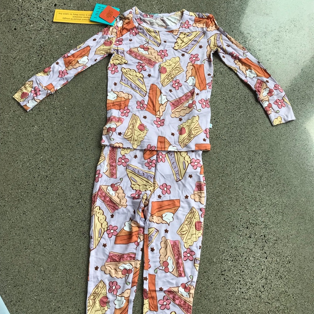Posh Peanut Purple and Orange Pajama Set with Whimsical Animal Print